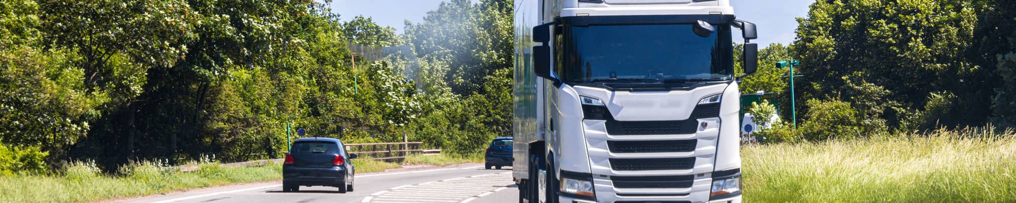 Truck driving on Wrexham roads